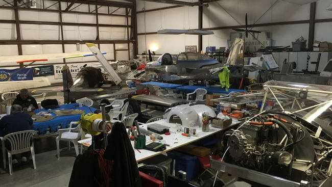 Airplanes in the 563 hangar