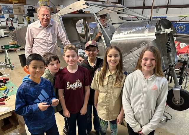 Scouts in the hangar