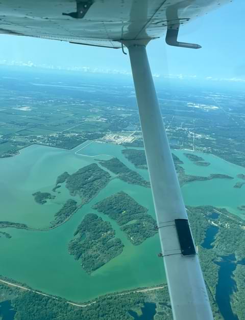 in flight